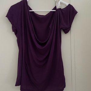 Julies Closet Purple Sequins blouse with off shoulder sequence strap Size L